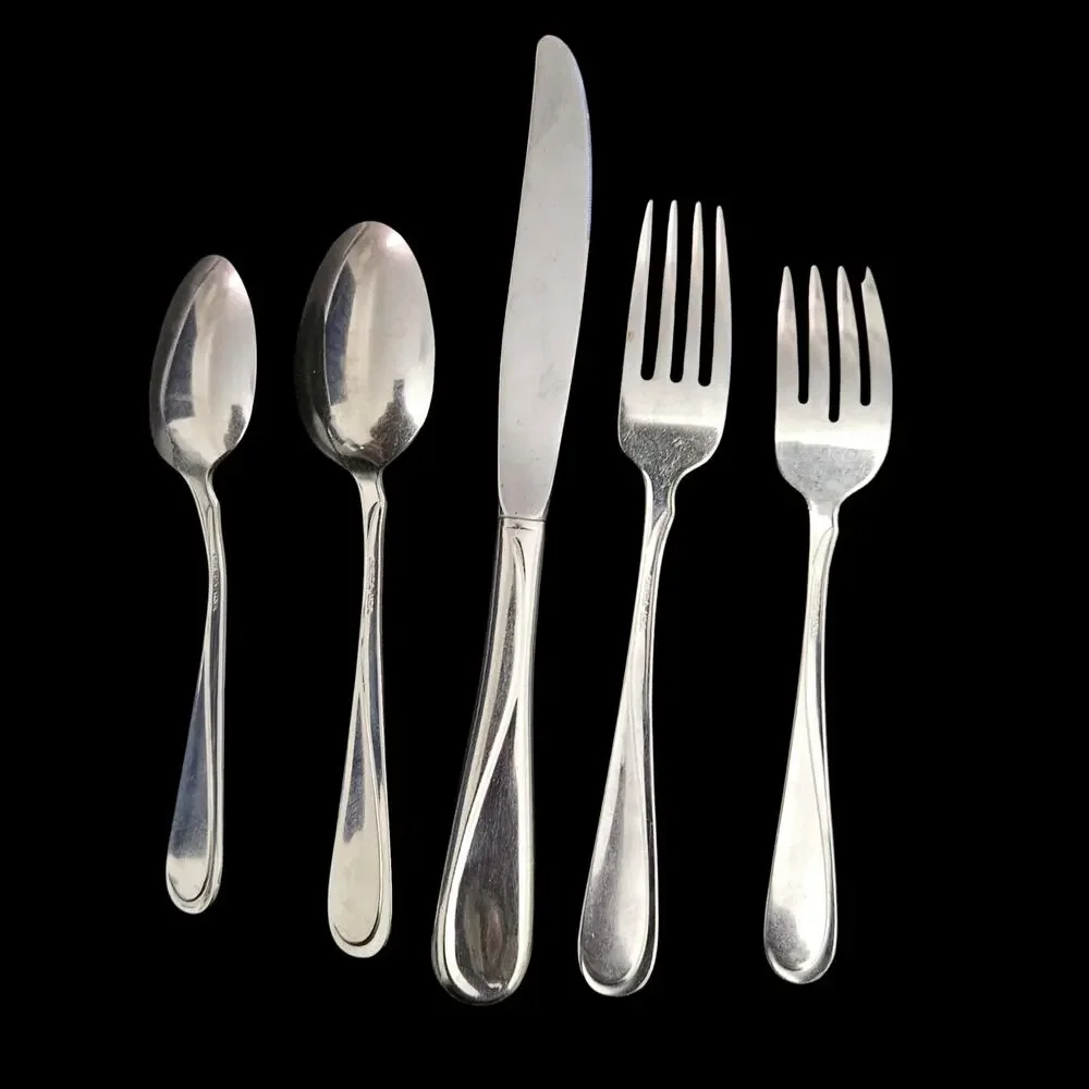 Oneida Stainless Flatware 5 Pc Place Setting Flight Reliance USA